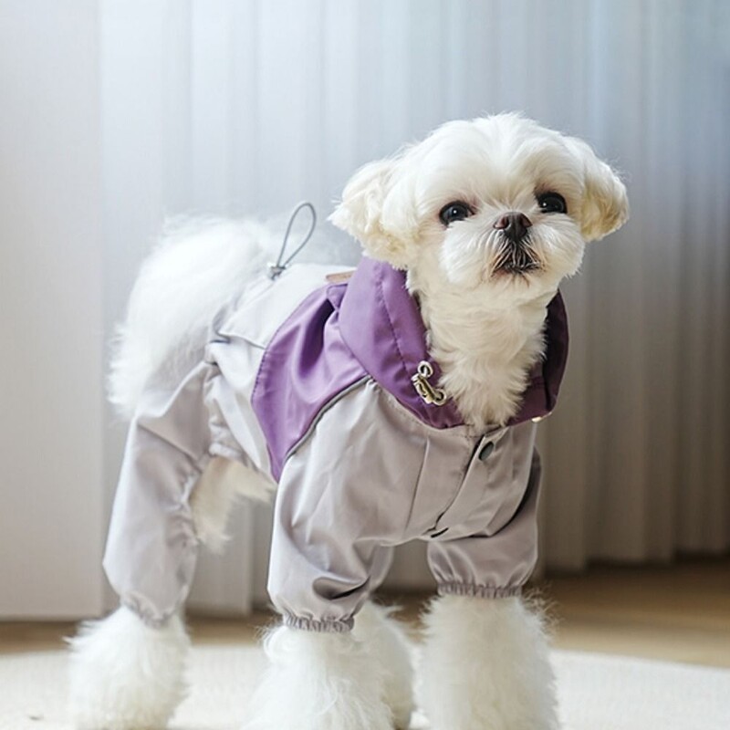 Vodootporni kaput za pse, vjetrobran, prozračne vodootporne kabanice za pse s priključkom za vuču, poliester, reflektirajući kaput za pse s kapuljačom