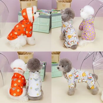 Pet Coat Pet Dog Raincoat The Dog Face Pet Clothes Комбинезон Водоустойчиво яке за кучета Кучета Водоустойчиви дрехи за кучета