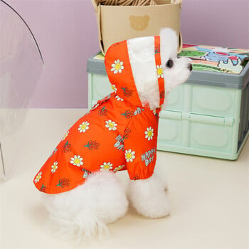 Pet Coat Pet Dog Raincoat The Dog Face Pet Clothes Комбинезон Водоустойчиво яке за кучета Кучета Водоустойчиви дрехи за кучета