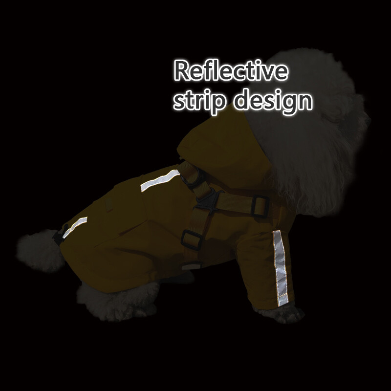 Veekindel peegeldav kutsikakoera vihmamantel Classics lemmikloomade vihmamantel rakmetega väikestele koertele Pommeri taksikoer, veekindel