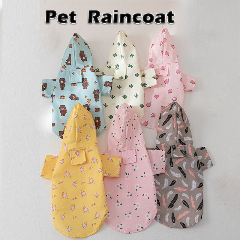 Lemmiklooma vihmamantel suvemood lühikeste varrukatega koer veekindlad riided kutsikate mantel koera vihmamantel õues mantel Bichon šnautser Welsh