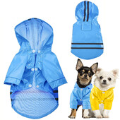 Kabanica za pse Kišna jakna za kućne ljubimce Vodootporni reflektirajući pončo za štene Lagana kabanica za ljubimce s rupom za povodac Kišna odjeća za mačke za male pse
