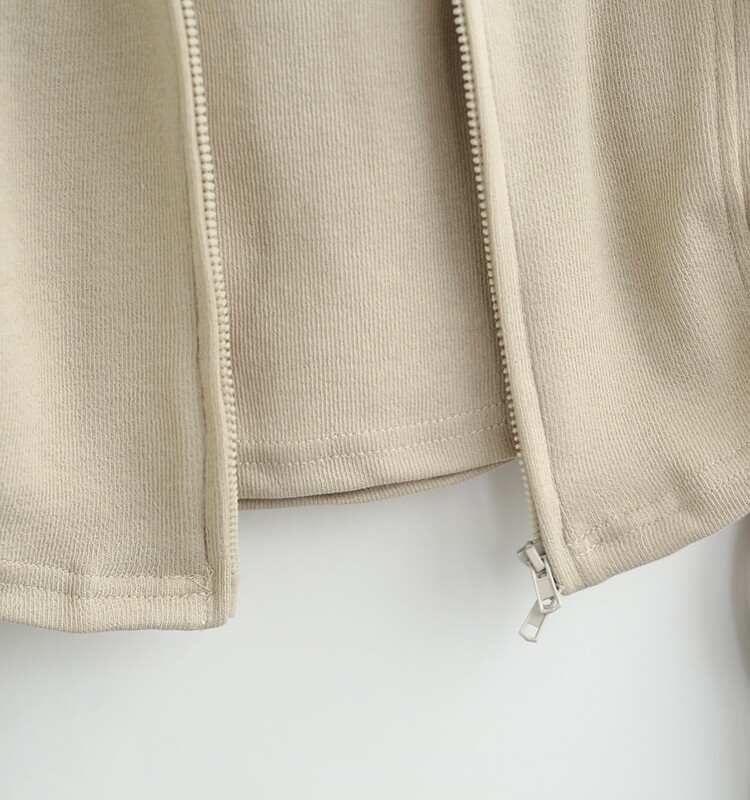 Američki retro kratki dvodijelni prsluk Ženska proljetna majica s kapuljačom s dvostrukim patentnim zatvaračem Modni potpuni kaput s kapuljačom