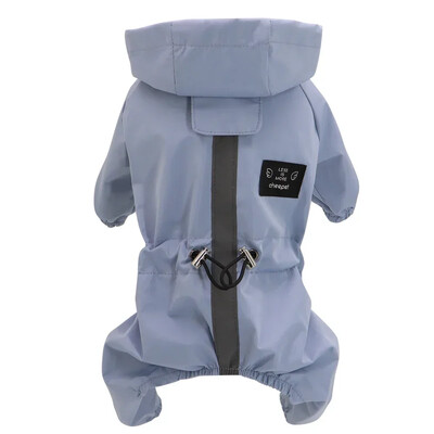 Peegeldav koerte vihmamantel Veekindel koera vihmajope jakk Riided Väikesed keskmised koerad kapuutsid Jumpsuit Vihmamantlid Prantsuse buldog