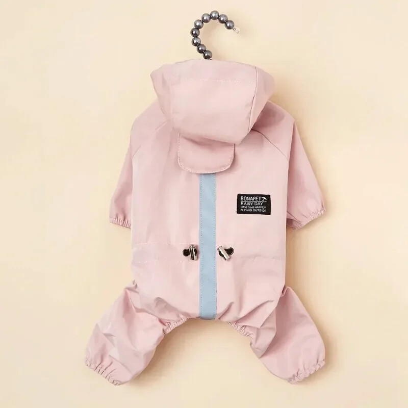 Peegeldav koerte vihmamantel Veekindel koera vihmajope jakk Riided Väikesed keskmised koerad kapuutsid Jumpsuit Vihmamantlid Prantsuse buldog