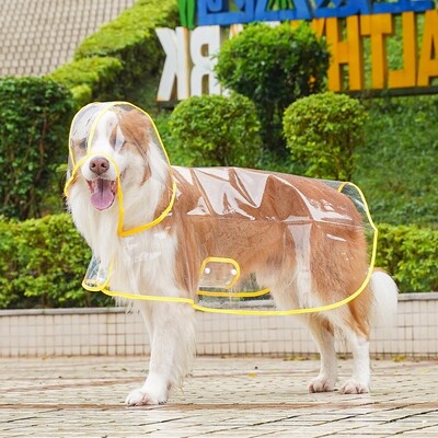 Šunų lietpaltis, vandeniui atsparus permatomas šunų drabužis, striukė su gobtuvu mažiems, vidutiniams dideliems šunims, naminiams gyvūnėliams lauke pasivaikščiojimo lietaus striukė