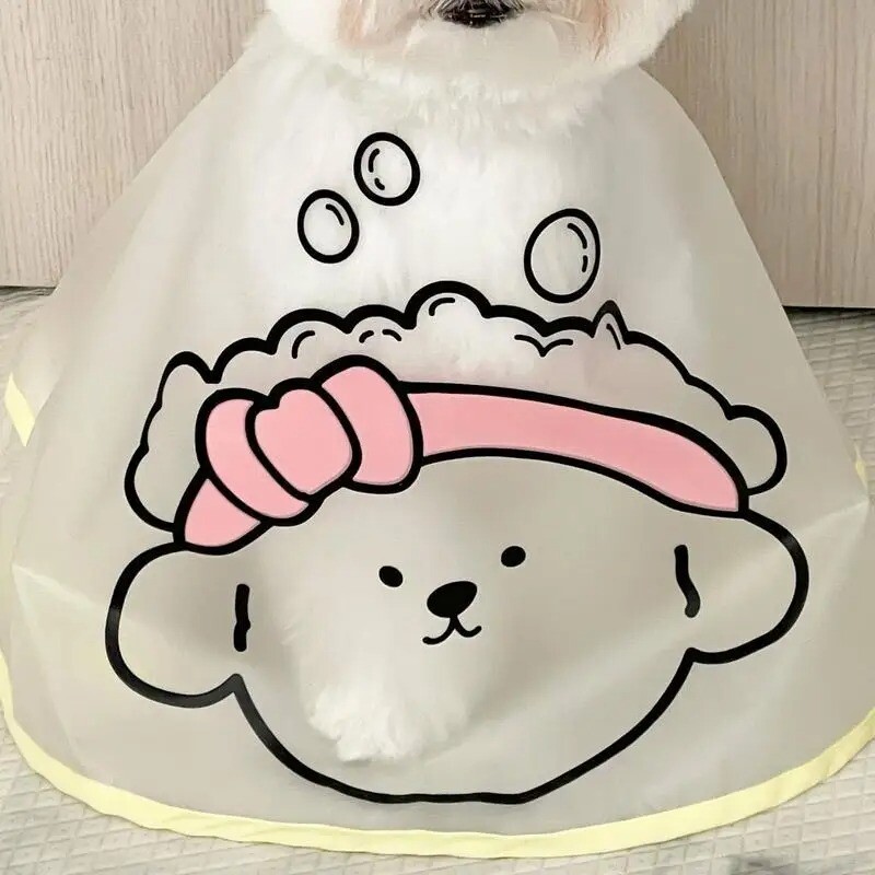 Ρούχα για σκύλους για κατοικίδια Ρούχα μανδύα κούρεμα μανδύα για σκύλους γάτες δάκρυ Περιποίηση προσώπου Αδιάβροχο αδιάβροχο ύφασμα κάπα Προμήθειες για κατοικίδια