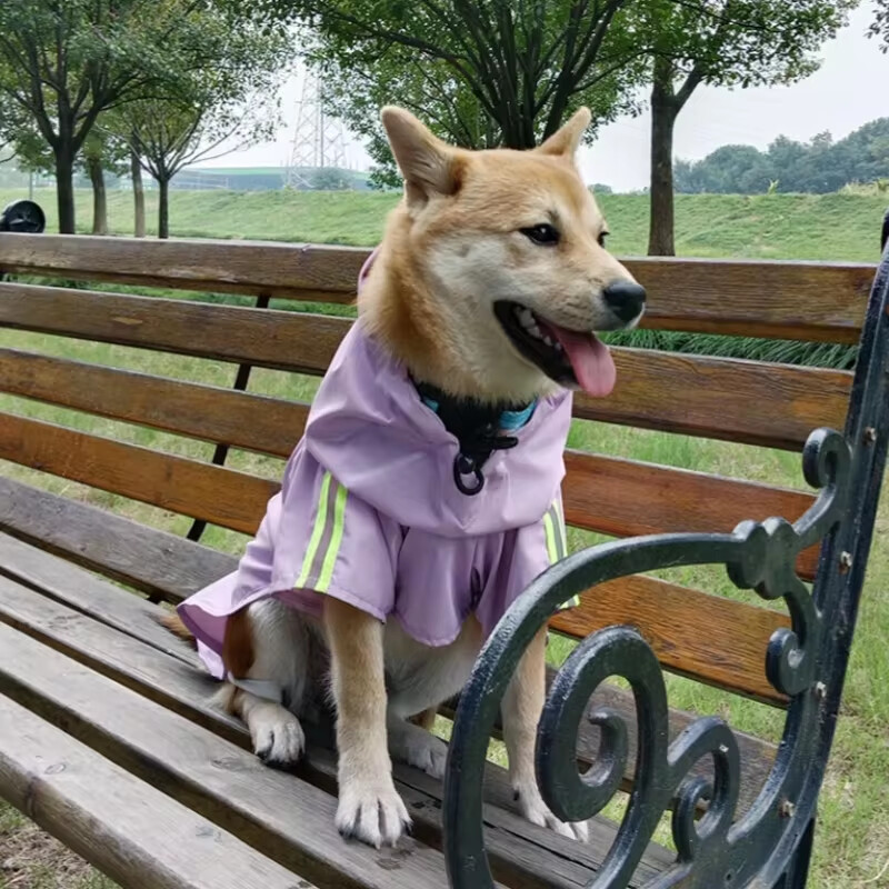 Pelenă de ploaie pentru câini, mică, medie, mare, confortabilă, reflectorizantă, pentru animale de companie, haine ploioase pentru câini, în aer liber, pelerina impermeabilă, haine de ploaie pentru animale de companie