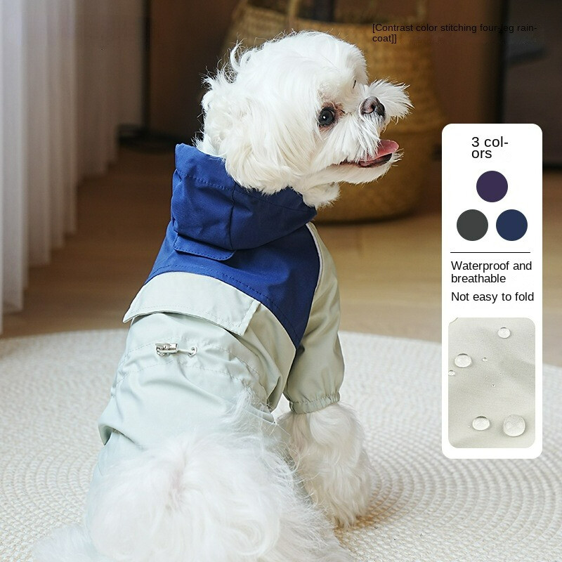 Vodootporna odjeća za pse Kabanica koja blokira boje Meka nepropusna jakna od poliestera za male pse Odjeća za štene Perro Abrigo