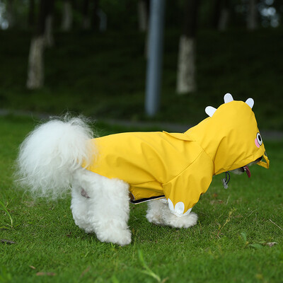 2024 Αδιάβροχο κατοικίδιο ζώο Bichon Corgi Χαριτωμένο αδιάβροχο αδιάβροχο δεινόσαυρος που μεταμορφώθηκε σε αδιάβροχο σκύλος αδιάβροχο νέο στυλ