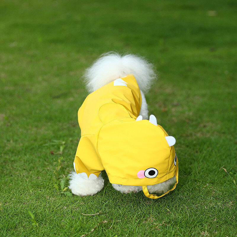 2024 Αδιάβροχο κατοικίδιο ζώο Bichon Corgi Χαριτωμένο αδιάβροχο αδιάβροχο δεινόσαυρος που μεταμορφώθηκε σε αδιάβροχο σκύλος αδιάβροχο νέο στυλ