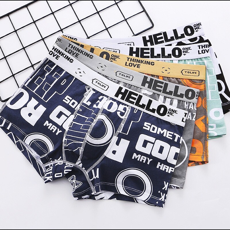 Meeste aluspesu Bokserpüksid Puuvillased Meeste Aluspüksid Meeste Bokserid Hingavad Mugavad Meeste Trükitud Aluspüksid Seksikad cuecas calzoncillos