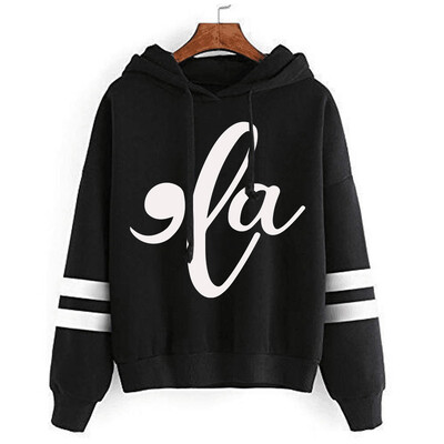 Ulične ženske dukserice Smiješne majice s kapuljačom s otisnutim zarezom i okruglim izrezom Opušteni pulover dugih rukava s uzicom Flis ženski s kapuljačom