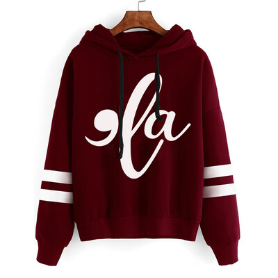 Ulične ženske dukserice Smiješne majice s kapuljačom s otisnutim zarezom i okruglim izrezom Opušteni pulover dugih rukava s uzicom Flis ženski s kapuljačom