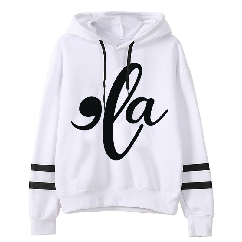 Ulične ženske dukserice Smiješne majice s kapuljačom s otisnutim zarezom i okruglim izrezom Opušteni pulover dugih rukava s uzicom Flis ženski s kapuljačom