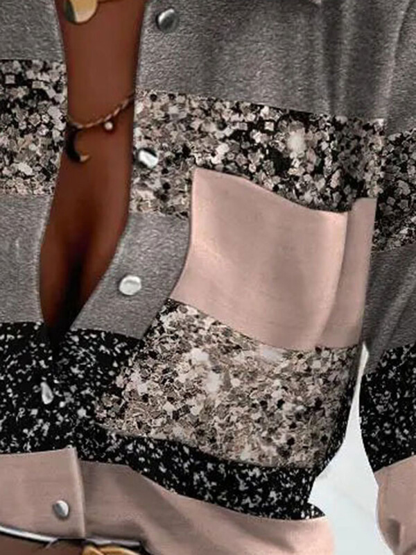 Ženska bijela košulja, modna, ležerna široka bluza, uredska dama, elegantan ovratnik s ovratnikom, džepovi dugih rukava, ženske majice