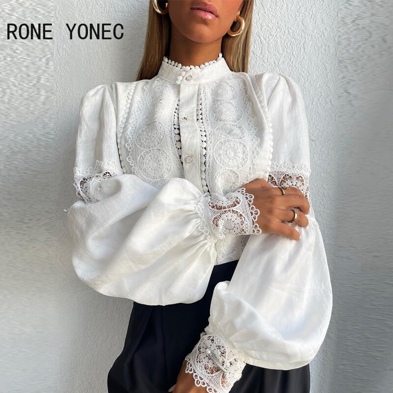 Ženski jednobojni, ležerni, elegantni gornji dio bluze s puf rukavima i puf rukavima s kopčom na kuku