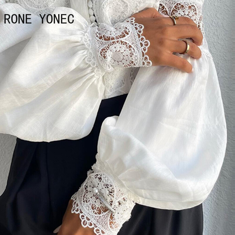 Ženski jednobojni, ležerni, elegantni gornji dio bluze s puf rukavima i puf rukavima s kopčom na kuku