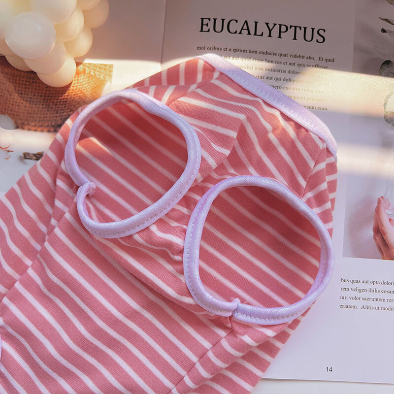 Tüdrukute lemmikloomade koerte pidžaamad kutsika kassi riided mähitud kõhuga koerte kombinesooni pidžaama väikestele koertele Chiwawa lemmikloomade spordidressid pidžaamad PJS XXS