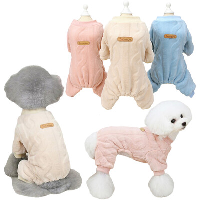 Salopetă pentru câini din lână caldă Pijamale pentru câini de talie mică, mijlocie, pisici, haine, chihuahua, Yorkie, haină, shih tzu, ținute pug caniche