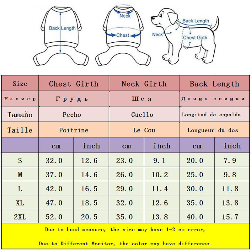 Ζεστή φόρμα σκύλου πιτζάμες για μεσαίου μεγέθους σκύλους γάτες Ρούχα Chihuahua Yorkie Ρούχα Shih Tzu Coat Pug Poodle