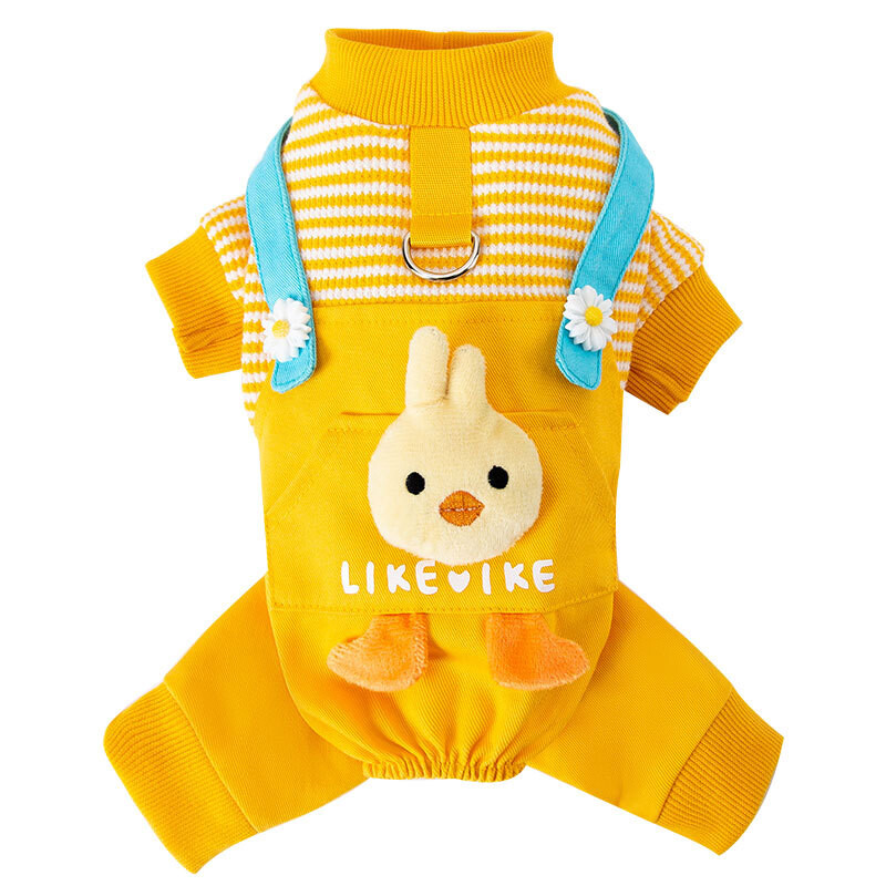 3D Chicken Dog Četveronožne hlače na naramenice Mali pas Teddy Plišani bodi Topla zimska odjeća za kućne ljubimce Odjeća za pse iz crtića XS-XL