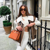 UNIZERA 2023 Jesen/Zima Novi proizvod Nova ženska modna ležerna majica bez rukava s polo izrezom i patentnim zatvaračem u tri boje od flisa