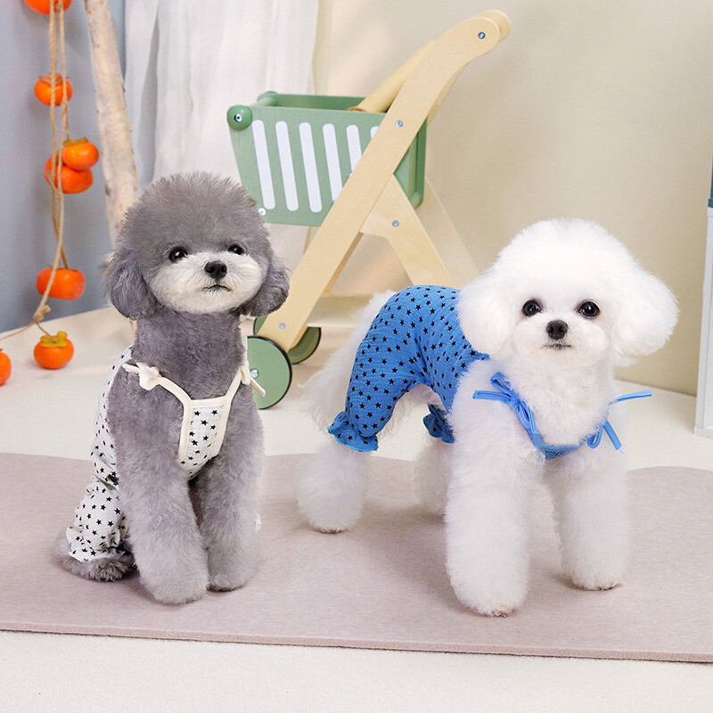 Καλοκαιρινά ρούχα για σκύλους για το σπίτι Μόδα για κατοικίδια Ρούχα με τέσσερα πόδια Κουτάβι Άνετο μαλακό γιλέκο Teddy Νέα ρούχα