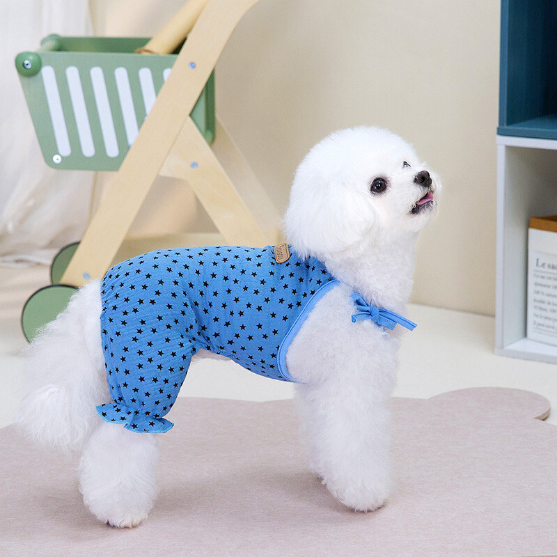 Καλοκαιρινά ρούχα για σκύλους για το σπίτι Μόδα για κατοικίδια Ρούχα με τέσσερα πόδια Κουτάβι Άνετο μαλακό γιλέκο Teddy Νέα ρούχα