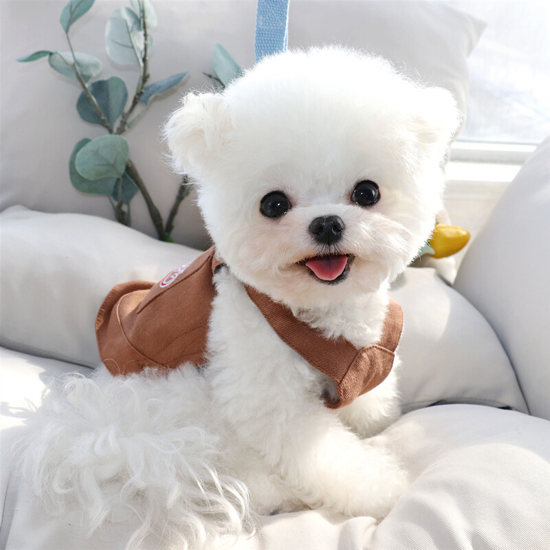 Puppy Ljetni traper tregeri Jednobojna odjeća za pse Bichon pulover s uzicama Teddy Meka majica bez rukava