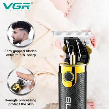 VGR Hair Trimmer T9 Professional Haircut Machine Cordless Rechargeable Bald Trimmer for Men V 082