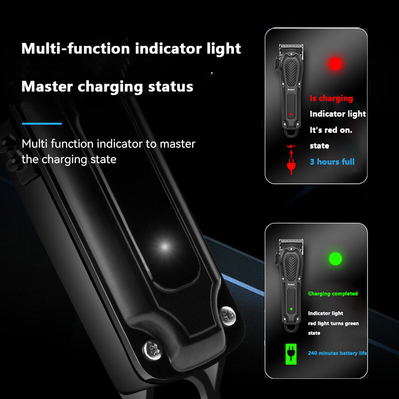 Kemei KM-1071 električni aparat za šišanje UBS punjivi bežični trimer za bradu, muški moćni električni alat za šišanje