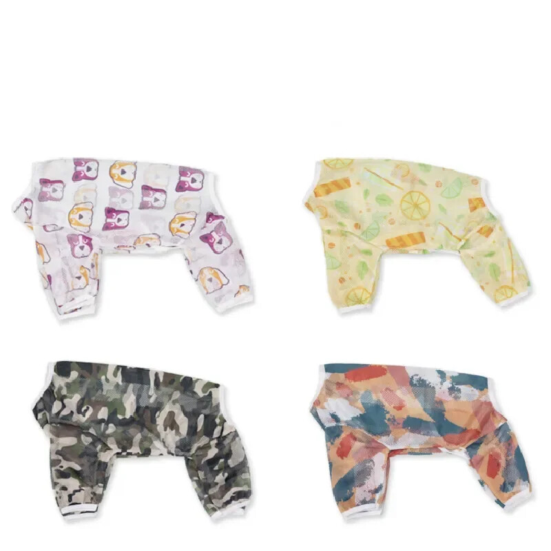 Ενδύματα μεγάλου σκύλου Καλοκαιρινή φόρμα μεγάλου σκύλου Διχτυωτό παντελόνι Poodle Welsh Corgi Husky Labrador Golden Retriever Στολή για σκύλους