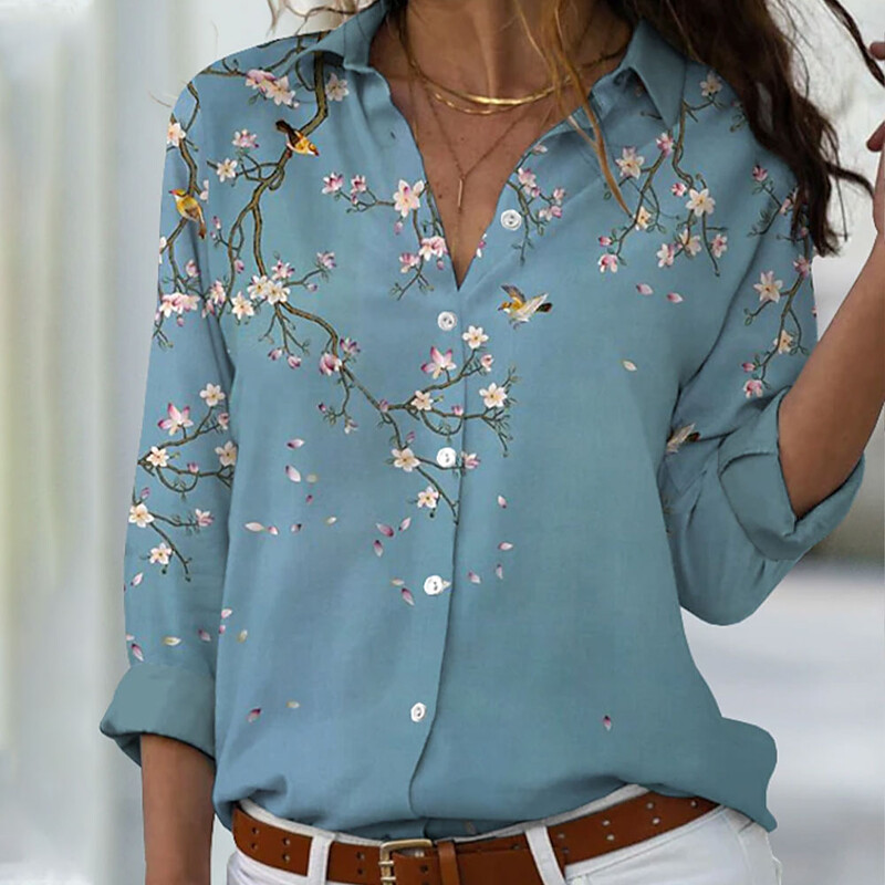 Cămașă cu mâneci lungi, cu mâneci lungi, cu buline imprimate 3D, la modă pentru femei, cămăși cu un singur piept, 2024, primăvară și vară, bluze pentru femei