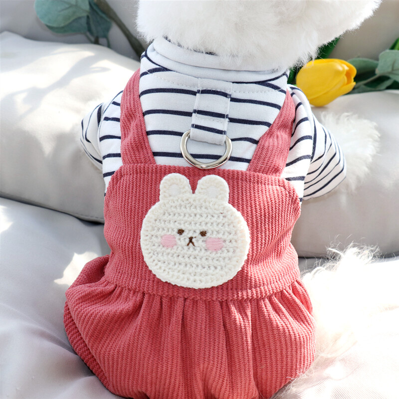 Hlače za kućne ljubimce s četiri noge Odjeća za pse na uzici Teddy Ljetni kombinezon Pulover za male pse iz crtića Schnuzer Prozračna odjeća