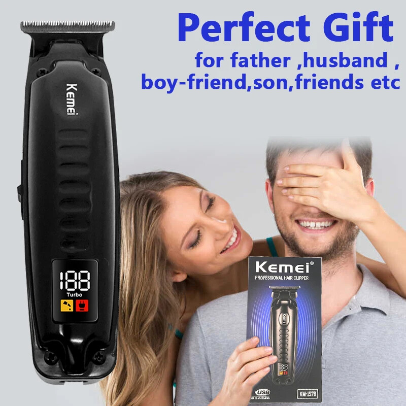 Kemei KM-1578 muški aparat za šišanje Punjivi aparat za šišanje Profesionalni LCD digitalni zaslon Punjač USB stroj za šišanje