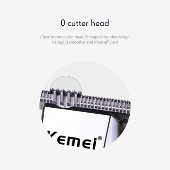 Kemei 5027 Barber Hair Trimmer Zero Gapped Cordless Edge Hair Clipper Μηχάνημα στενής κοπής για επένδυση Οθόνη LCD για ξηρό ξύρισμα