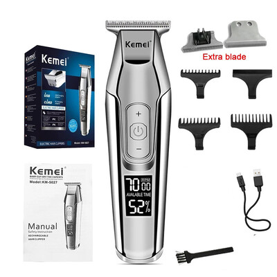 Kemei 5027 brijački trimer za kosu bez razmaka bežični stroj za šišanje rubova Stroj za šišanje za podstavu LCD zaslon za suho brijanje