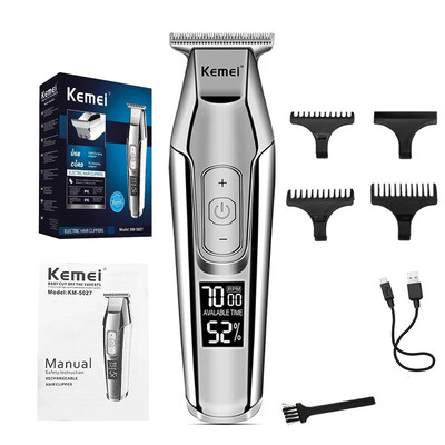 Kemei 5027 brijački trimer za kosu bez razmaka bežični stroj za šišanje rubova Stroj za šišanje za podstavu LCD zaslon za suho brijanje