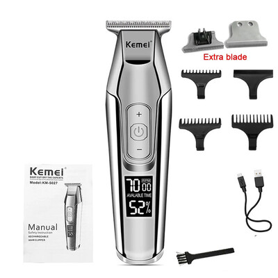 Kemei 5027 brijački trimer za kosu bez razmaka bežični stroj za šišanje rubova Stroj za šišanje za podstavu LCD zaslon za suho brijanje