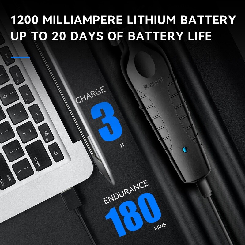 Kemei KM-2299 bežični trimer Type-c punjivi električni aparat za šišanje Barber Zero Gapped Finish Stroj za šišanje 7000rpm