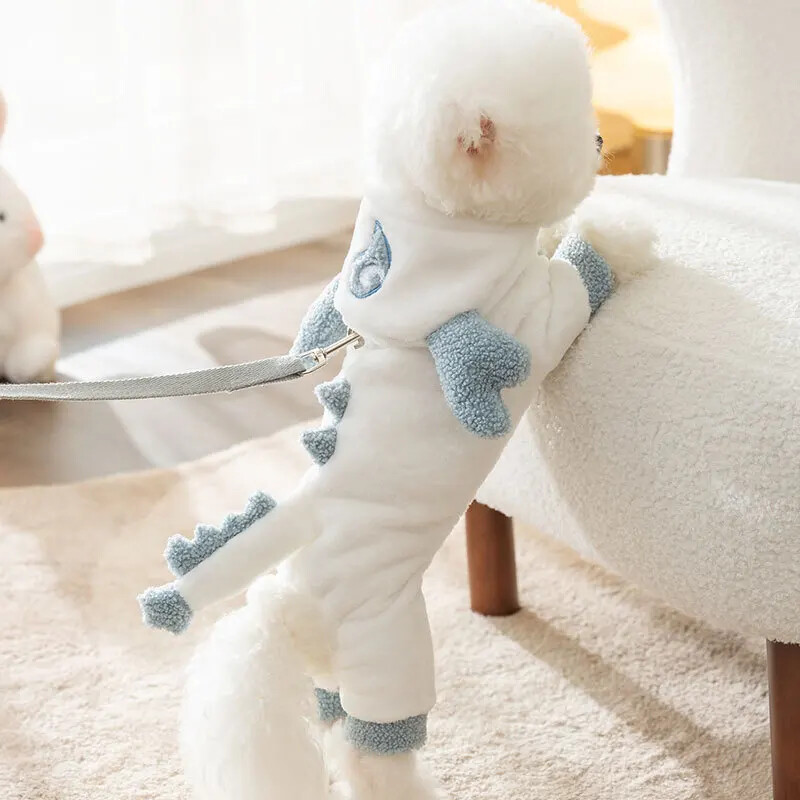 Zimska odjeća za pse Slatko transformacijsko odijelo Pas za kućne ljubimce Dinosaurus Pulover Teddy Plišana četveronožna odjeća Odjeća za kućne ljubimce Noć vještica 2023.