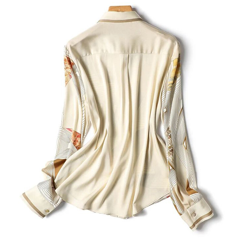 Moetrükk naiste särgid Uued elegantsed Naiste pluusid 2023 Kevad-sügis pikkade varrukatega särgid Topid Blusas Mujer