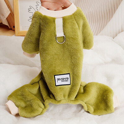 Topla odjeća za kućne ljubimce od flisa, zimski kombinezon za pse, pidžame za male pse, pomeranska odjeća, spavaćica za štene, kombinezon za mačke, pidžame