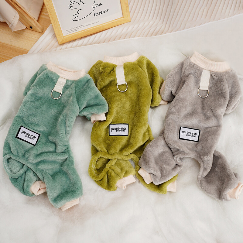 Topla odjeća za kućne ljubimce od flisa, zimski kombinezon za pse, pidžame za male pse, pomeranska odjeća, spavaćica za štene, kombinezon za mačke, pidžame