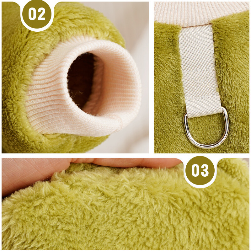 Topla odjeća za kućne ljubimce od flisa, zimski kombinezon za pse, pidžame za male pse, pomeranska odjeća, spavaćica za štene, kombinezon za mačke, pidžame