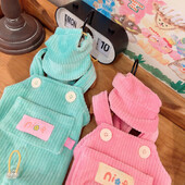 Pas Hlače s remenima od samta za kućne ljubimce Suknja s remenima za kućne ljubimce Odjeća za kućne ljubimce Jesen Zima Šnaucer Medvjedi Maltezer Mali pas Četveronožne hlače s remenima