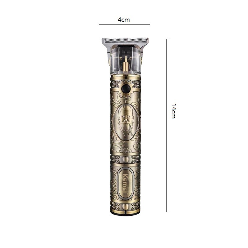 Kemei profesionalni električni aparat za šišanje Precizni trimer za bradu Retro reljef punjiva uljna glava Carving Push Shear KM-700B