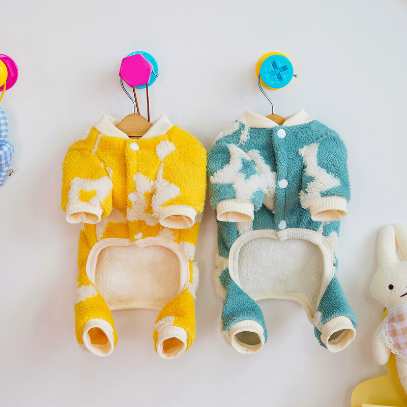 Σκύλοι και γάτες Χειμερινή και Φθινοπωρινή Ολόσωμη Πιτζάμες Star Design Μαλακή αθλητική φόρμα Pet Puppy Pants T-shirt