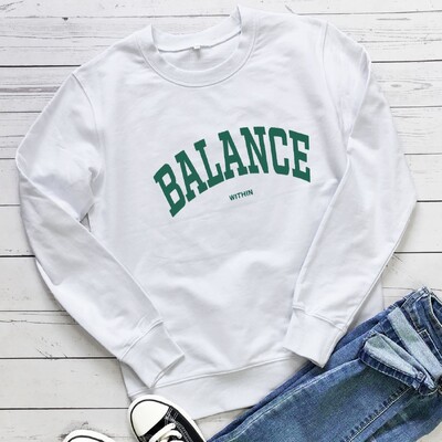 BALANCE WITHIN Φούτερ Αστείο σύνθημα πουλόβερ Κορίτσι Προσωπικότητα ιδρώτες Γυναικεία μόδα Casual βαμβακερό Vintage τοπ